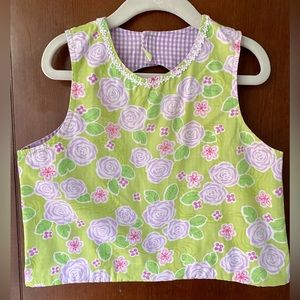 Reversible two piece floral set, size 6